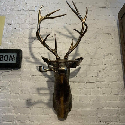 Animal Head Wall Sculpture Hand-Painted Lightweight UV-Resistant