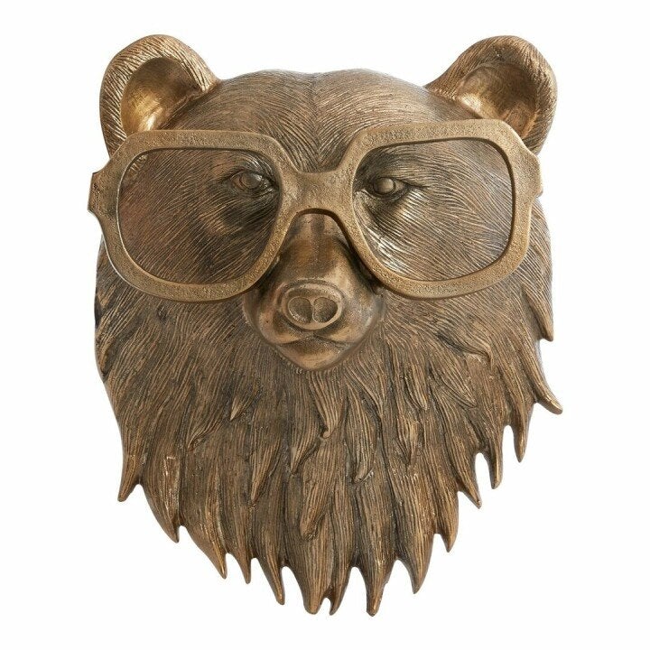 Animal Head Wall Sculpture Hand-Painted Lightweight UV-Resistant