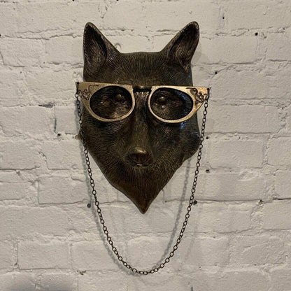 Animal Head Wall Sculpture Hand-Painted Lightweight UV-Resistant