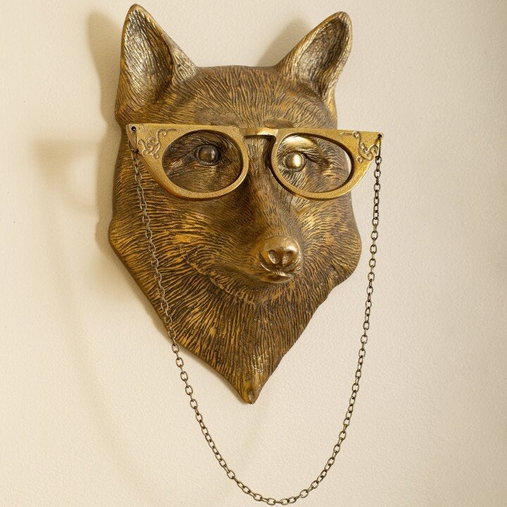 Animal Head Wall Sculpture Hand-Painted Lightweight UV-Resistant