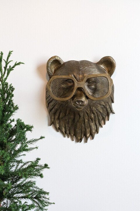 Animal Head Wall Sculpture Hand-Painted Lightweight UV-Resistant