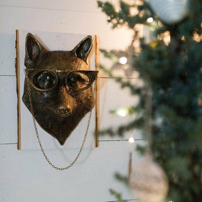 Animal Head Wall Sculpture Hand-Painted Lightweight UV-Resistant