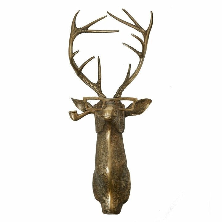 Animal Head Wall Sculpture Hand-Painted Lightweight UV-Resistant