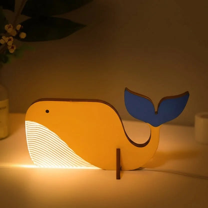 Animal Night Light Wooden USB LED