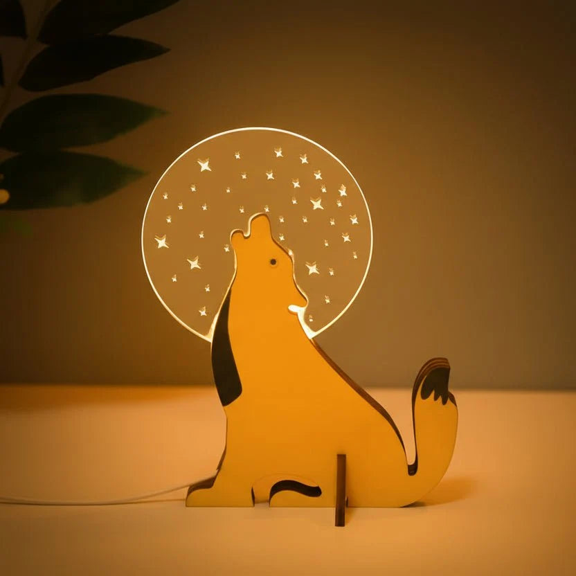Animal Night Light Wooden USB LED