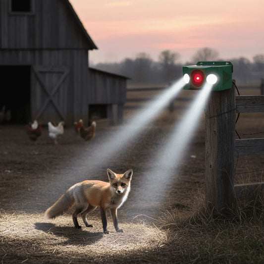 Animal Repellent Device Solar-Powered Motion-Activated Alarm