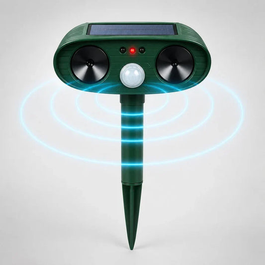 Animal Repeller Solar Motion-Activated Ultrasonic & LED