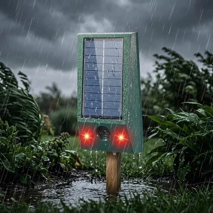 Animal Repeller Solar Powered Ultrasound, LED Flash & Motion Sensor