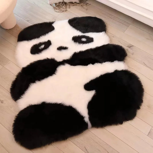 Animal-Shaped Rug Faux Fur Panda & Koala Design