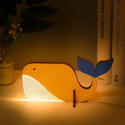 Animal Table Lamp Warm LED USB Touch Switch