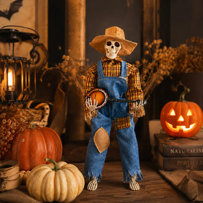 Animated Skeleton Duo Motion-Activated Music & LED Lights
