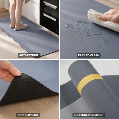 Anti-Fatigue Kitchen Mat Ergonomic Cushioned Foam Non-Slip Base