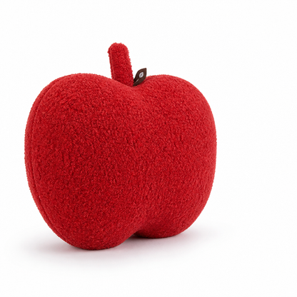 Apple-Shaped Throw Pillow (Machine-Washable)