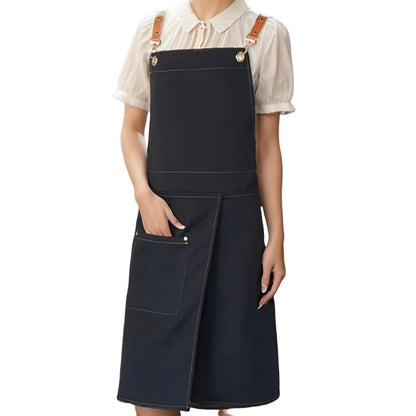 Apron Split Skirt Water-Resistant Microfiber Adjustable Straps