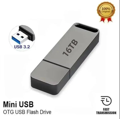 AquaGuard 16TB Durable USB Drive for Maximum Protection
