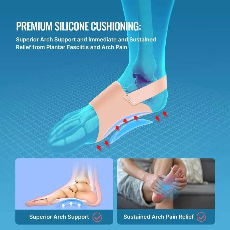 Arch Support Inserts Adjustable Compression Gel Cushioning