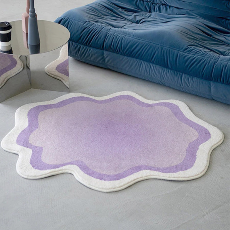 Area Rug Pastel Cloud Polyester Non-Slip Backing