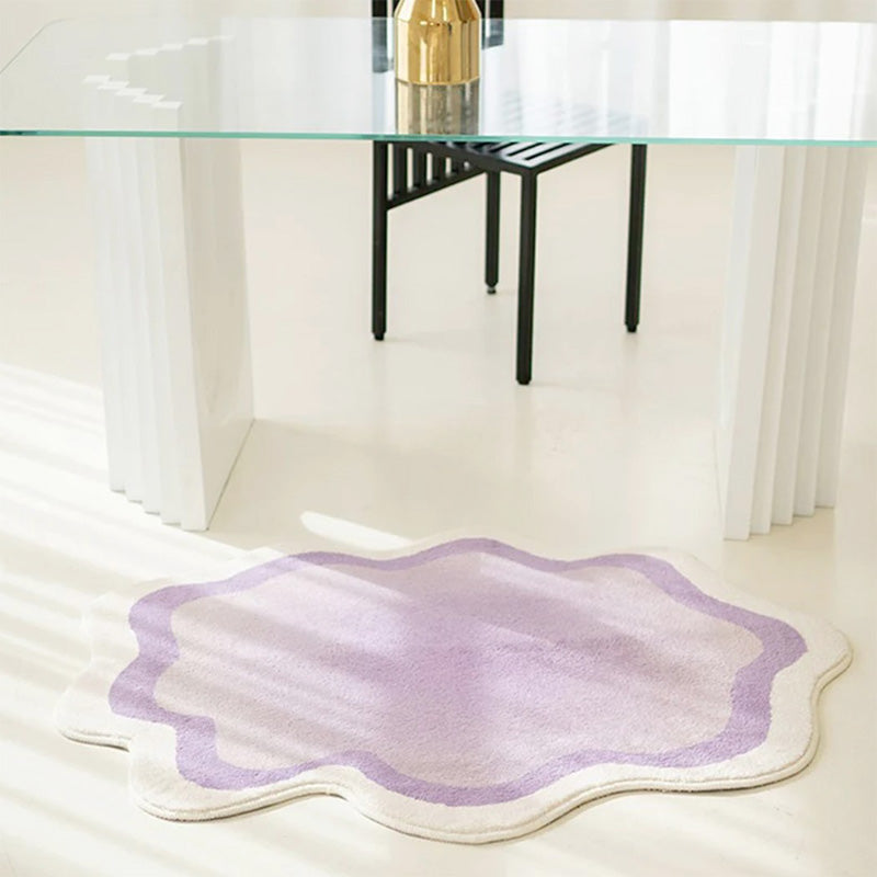 Area Rug Pastel Cloud Polyester Non-Slip Backing