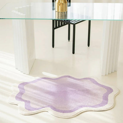 Area Rug Pastel Cloud Polyester Non-Slip Backing