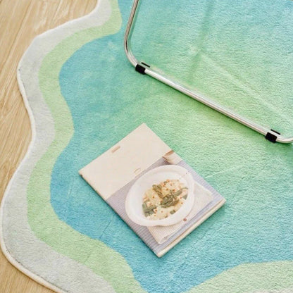 Area Rug Pastel Cloud Polyester Non-Slip Backing