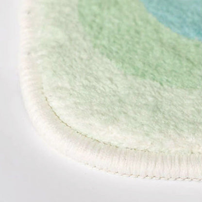 Area Rug Pastel Cloud Polyester Non-Slip Backing
