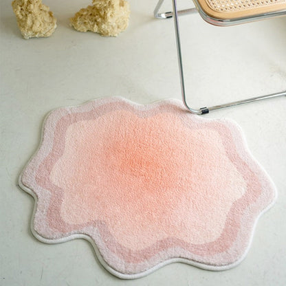 Area Rug Pastel Cloud Polyester Non-Slip Backing