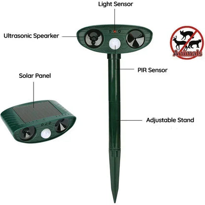 Armadillo Repellent Motion-Activated Solar-Powered Weatherproof