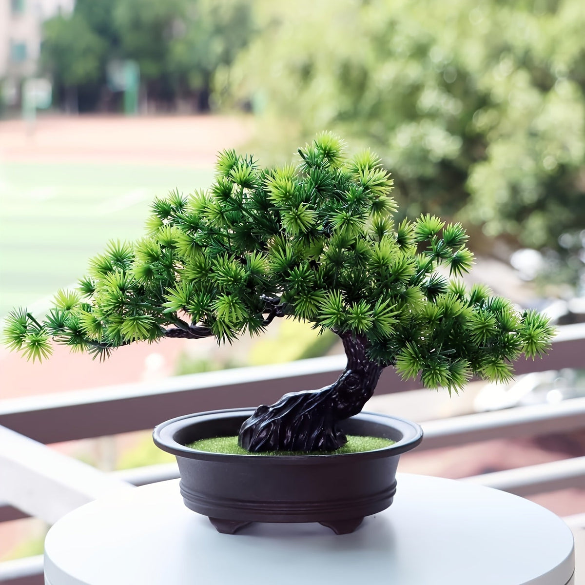 Artificial Bonsai Tree Realistic Evergreen Low Maintenance
