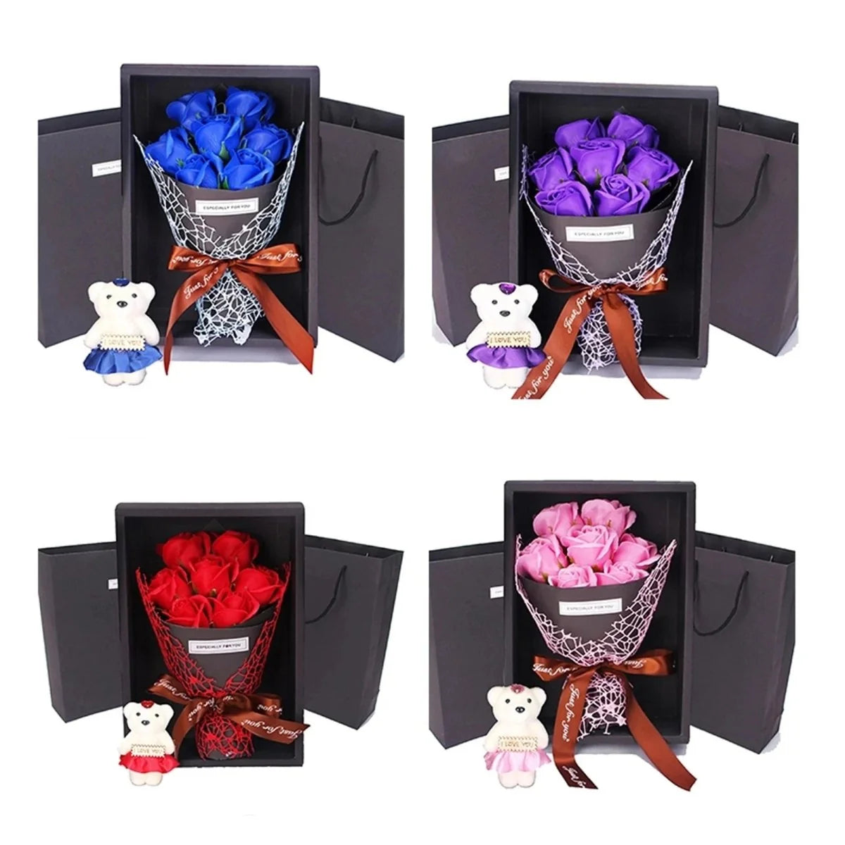 Artificial Rose Bouquet 7-Head No-Wilting Floral Decor