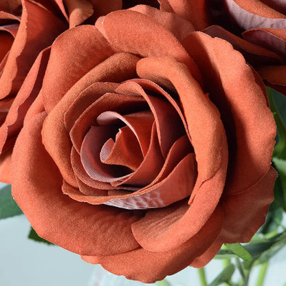 Artificial Rose Stem Realistic Silk No-Water Decor