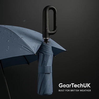 Automatic Folding Umbrella with Large Buckle Handle – Windproof & Space-Saving