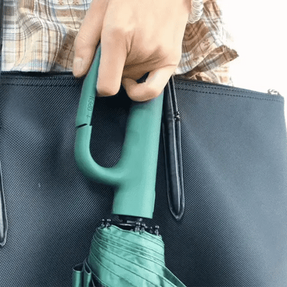 Automatic Folding Umbrella with Large Buckle Handle – Windproof & Space-Saving