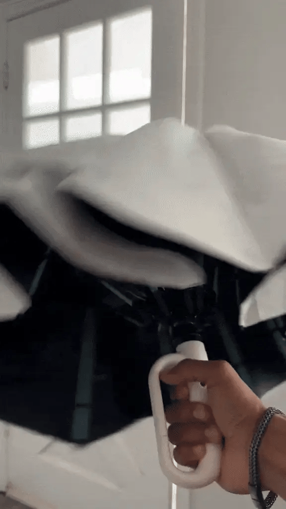 Automatic Folding Umbrella with Large Buckle Handle – Windproof & Space-Saving