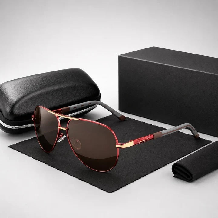 Aviator Sunglasses Polarized UV400 Lightweight Metal Frame