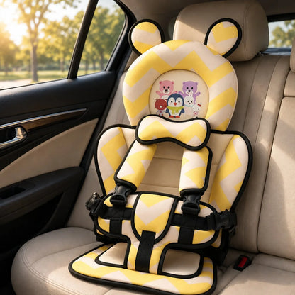 Baby Car Seat Bear-Shaped Padded Support Adjustable Strap