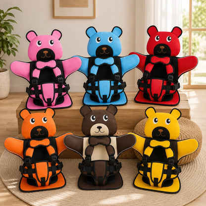 Baby Car Seat Padded Bear-Shaped Adjustable Strap