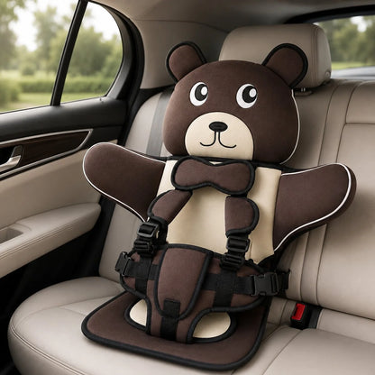 Baby Car Seat Padded Bear-Shaped Adjustable Strap