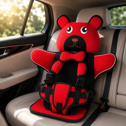Baby Car Seat Padded Bear-Shaped Adjustable Strap