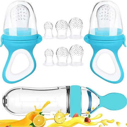 Baby Food Feeder Silicone Squeeze Design Teething Relief