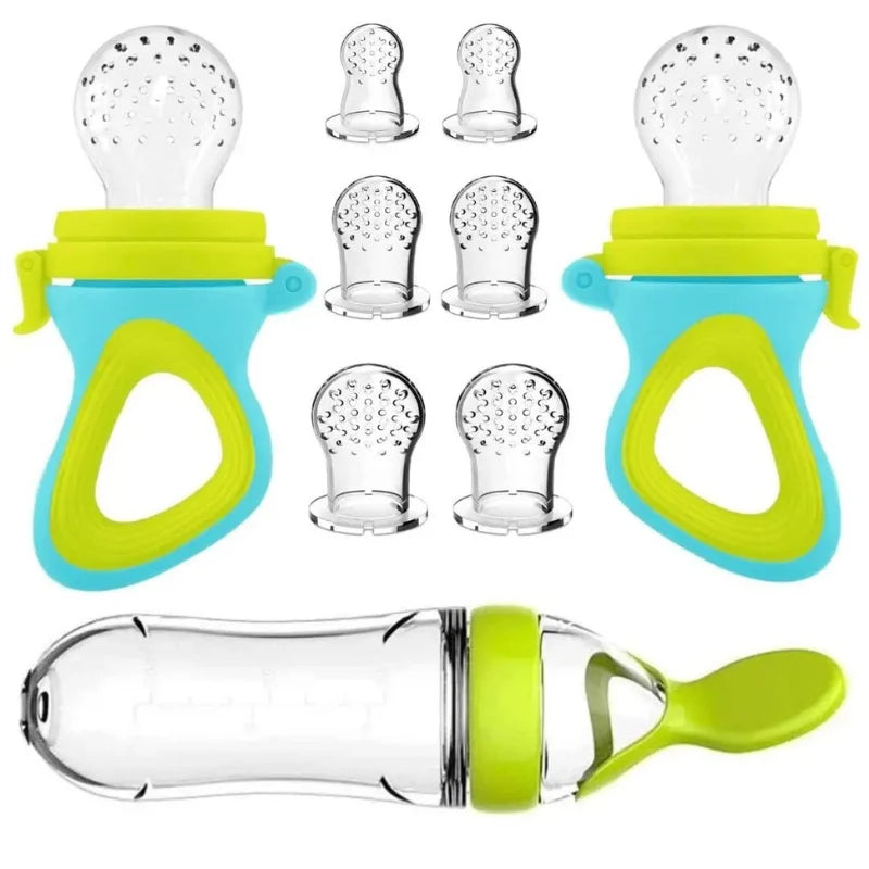 Baby Food Feeder Silicone Squeeze Design Teething Relief