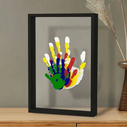 Baby Keepsake Frame Natural Wood Non-Toxic Clay Handprint Kit