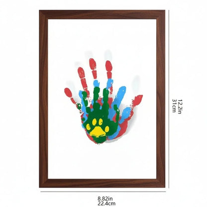 Baby Keepsake Frame Natural Wood Non-Toxic Clay Handprint Kit