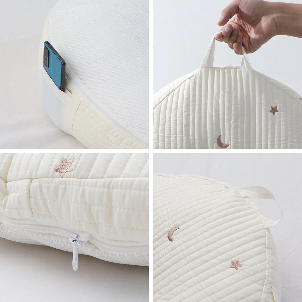 Baby Lounger Cushion Ergonomic 100% Cotton Machine Washable