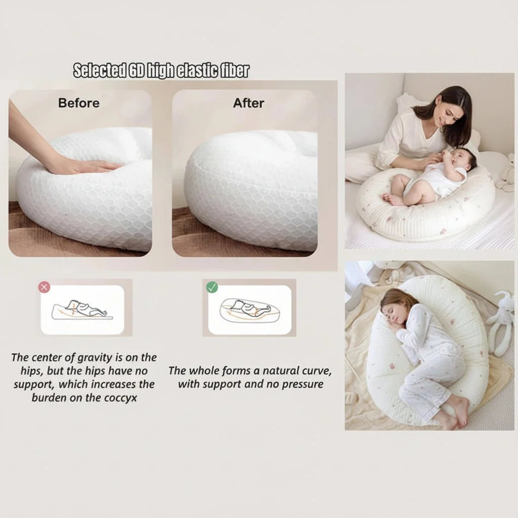 Baby Lounger Cushion Ergonomic 100% Cotton Machine Washable