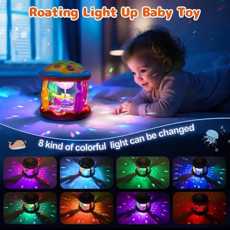 Baby Night Light Projector Rotating Sea Animals & Melodies