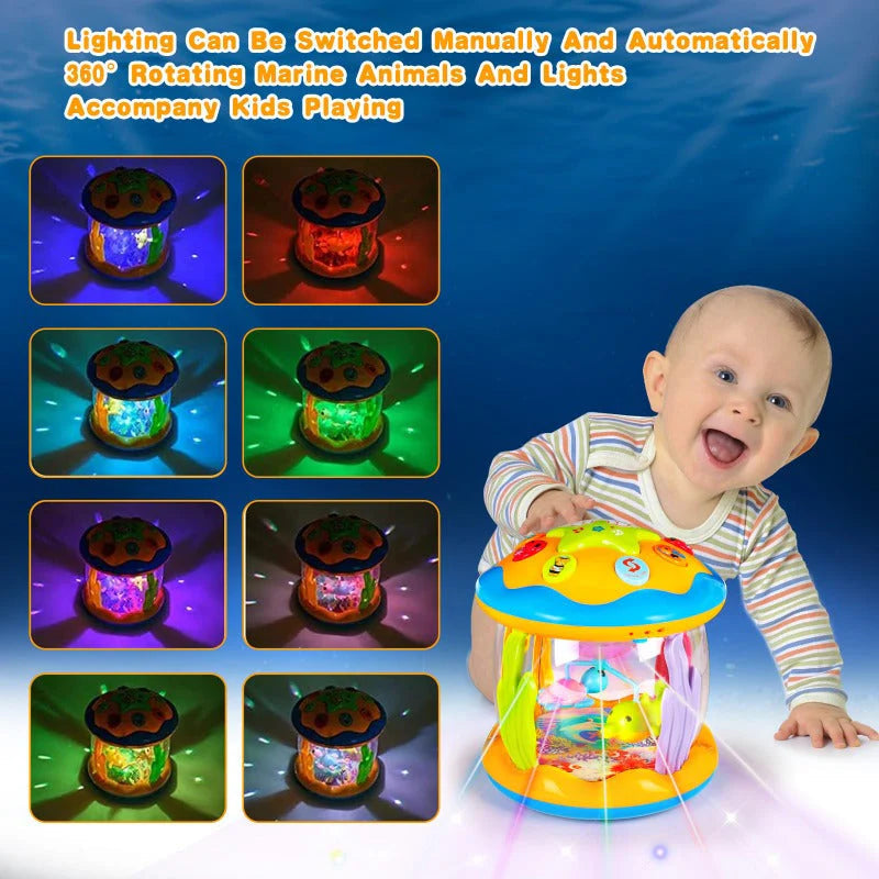 Baby Night Light Projector Rotating Sea Animals & Melodies