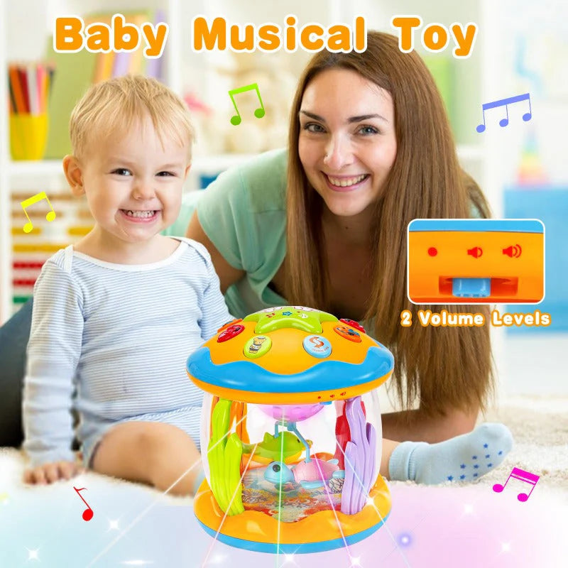 Baby Night Light Projector Rotating Sea Animals & Melodies