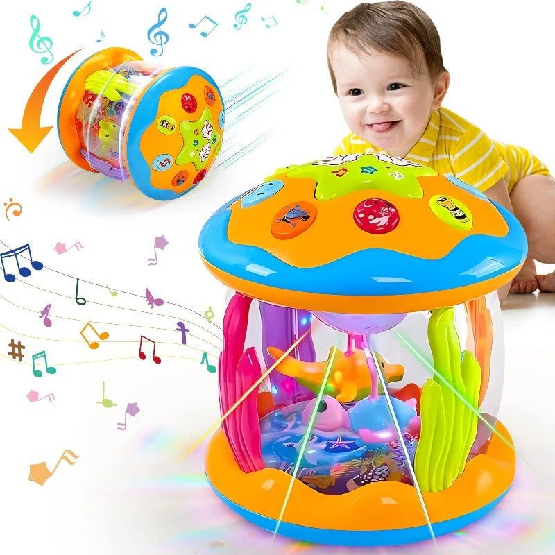Baby Night Light Projector Rotating Sea Animals & Melodies