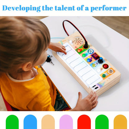 Baby Piano Wooden 8 Key Light & Sound