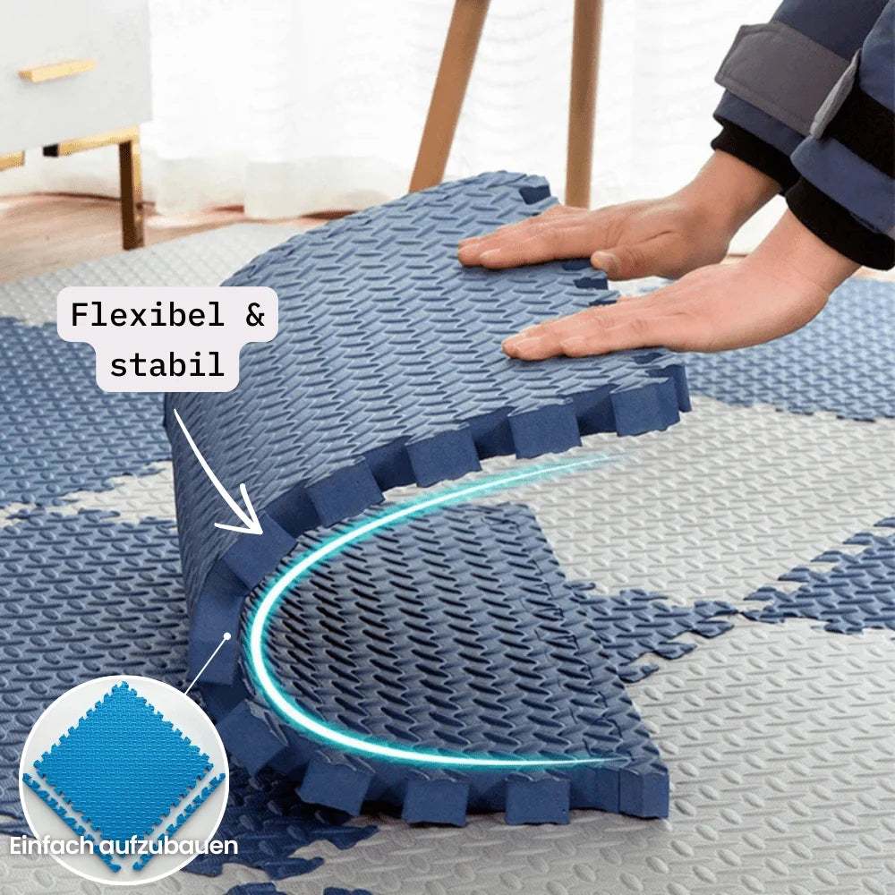 Baby Play Mat Interlocking Foam Cushioned 12-Piece Set